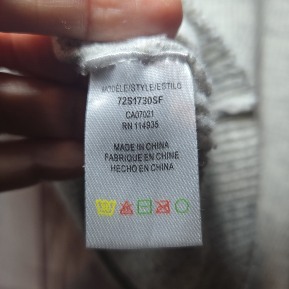 RD Style Light Gray Textured Zip-Up Sweater Size Large - Picture 6 of 8